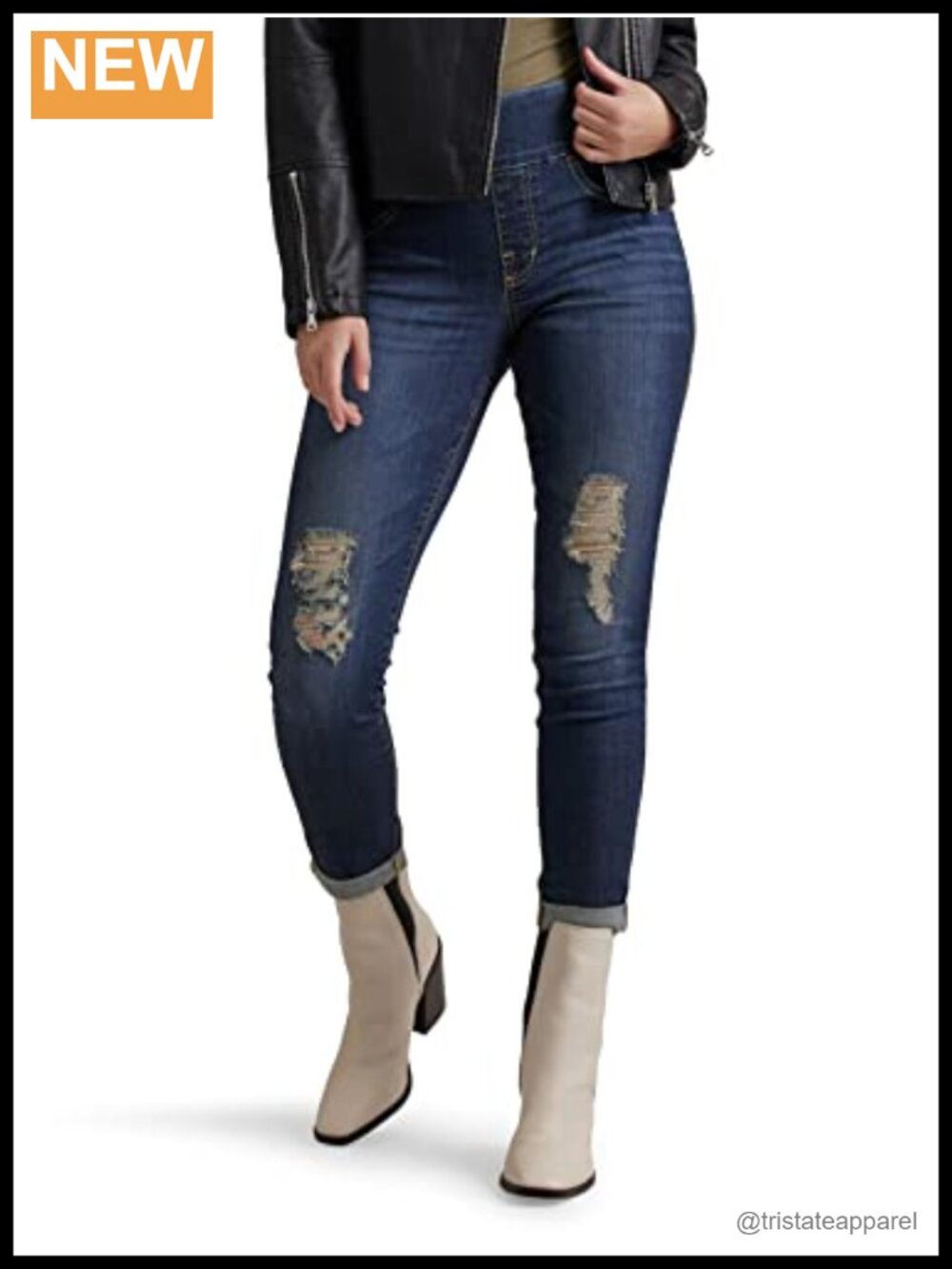 Women's Denim Rx Fever Stretch Crop Capri Jeans Slim Fit Pull On